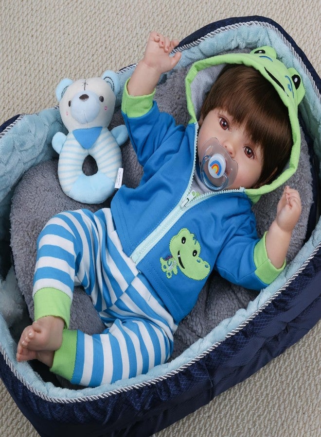 CHAREX Lifelike Reborn Baby Dolls Boy - 18 Inch Baby Toddler Soft Body Realistic Newborn Baby Doll Real Life Baby Dolls Toy Gift with Accessories for Kids Age 3+ - Image 2